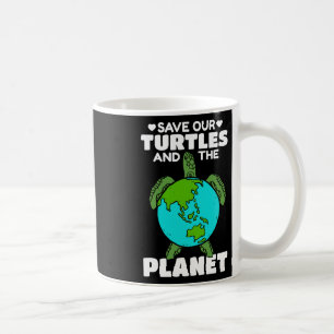 Caneca De Café O Dia Da Terra Da Tartaruga Do Mar Eu Guardo As No