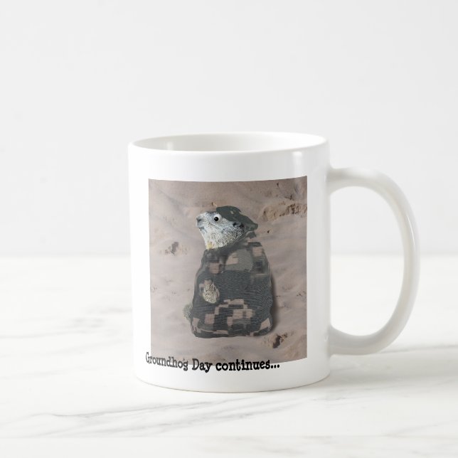 Caneca De Café O dia de Groundhog continua… (Direita)