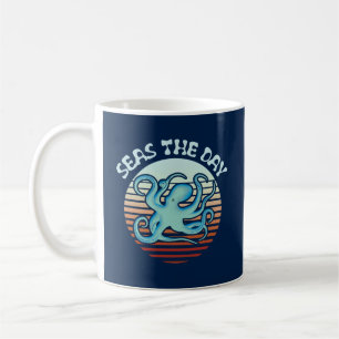 Caneca De Café O Dia dos Mares Octopus de Summer Vibes