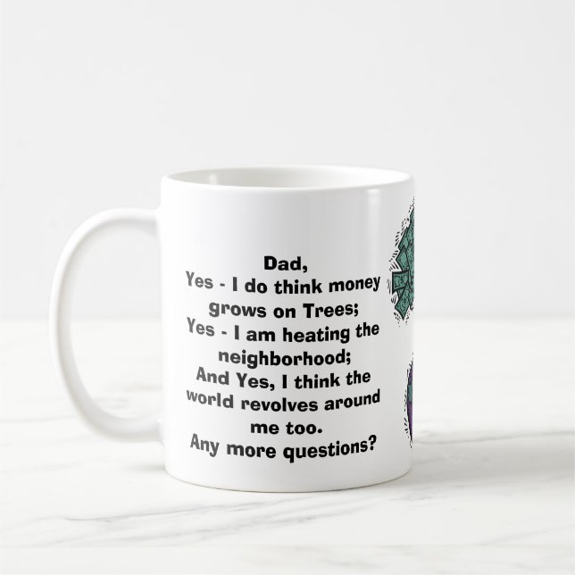 Caneca De Café O dinheiro cresce em árvores (Esquerda)