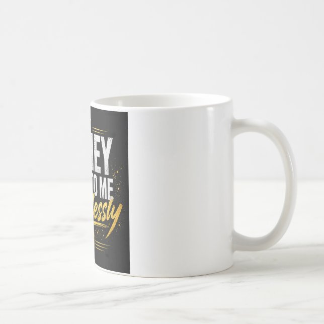 Caneca De Café O Dinheiro Flui Para Mim Sem Esforço – Luxo Riquez (Direita)