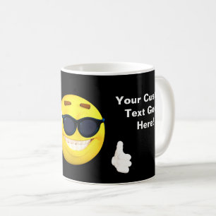 Caneca De Café O divertimento manuseia acima de Emoji com seu