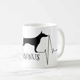 Caneca De Café O Doberman Personalizado Ama O Meu Coração Do Ca