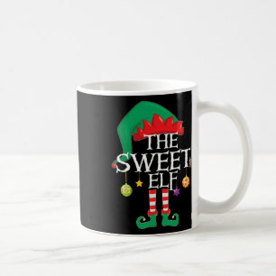 Caneca De Café O doce Elf Quadrado da Família de Natal Igualável