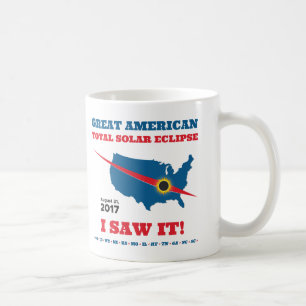 Caneca De Café O eclipse solar total - 2017 - eu vi-o!