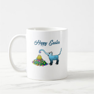 Caneca De Café O elefante azul coleta ovos de Páscoa