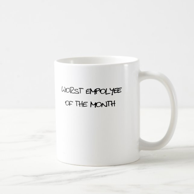 Caneca De Café O empregado o mais mau do mês (Direita)