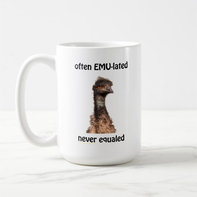 Caneca De Café O eMU-lated do Emu frequentemente nunca igualou a (Esquerda)