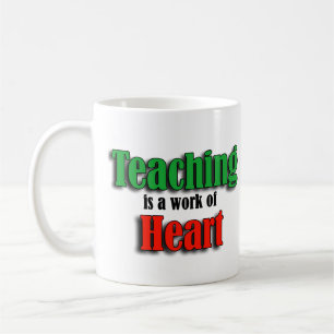 Caneca De Café O ensino é um trabalho da versão de texto do