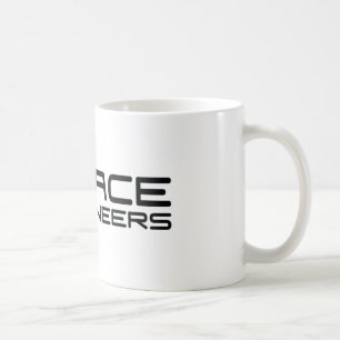 Caneca De Café O espaço projeta o logotipo branco clássico do S