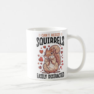 Caneca De Café O Esquilo Engraçado não resiste aos esquilos, Easi
