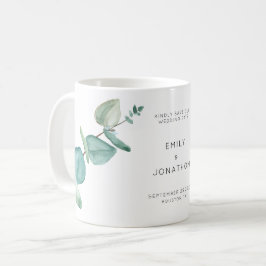 Caneca De Café O Eucalipto Azul Elegante Deixa O Café De Data