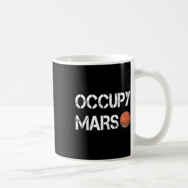 Caneca De Café O Explorador Ocupa Espaço em Marte (Direita)