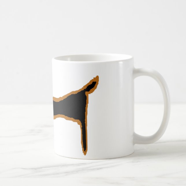 Caneca De Café O famoso Dachshund Negro (Direita)