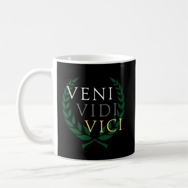 Caneca De Café O famoso "Veni Vidi Vici" de Júlio César (Esquerda)