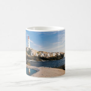 Caneca De Café O farol - saudações do Canadá