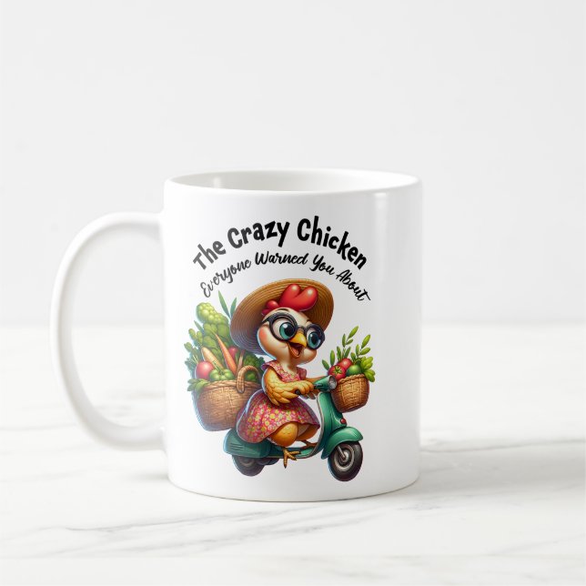 Caneca De Café O Frango Louco (Esquerda)