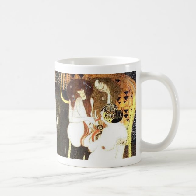 Caneca De Café O friso de Beethoven por Klimt (Direita)