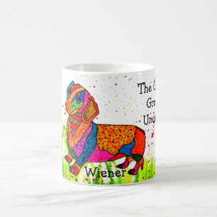 Caneca De Café O Funny Dachshund Grass é o Greener sob o Wiener 