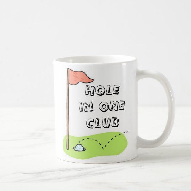 Caneca De Café O furo do golfe em um clube ostenta o costume (Direita)