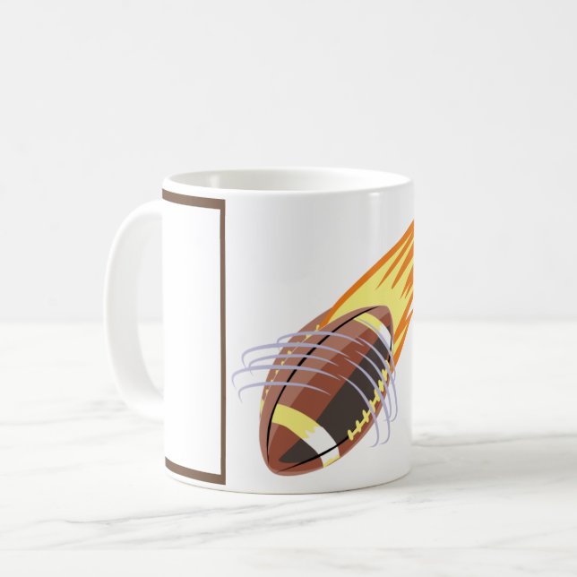 Caneca De Café O Futebol Flamejante - (Frente Esquerda)