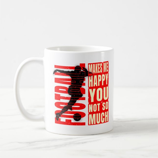 Caneca De Café O Futebol Me Faz Feliz Com Você (Esquerda)