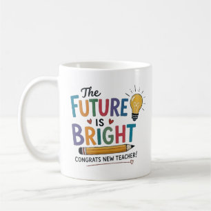 Caneca De Café O Futuro É Brilhante Professor Personalizado