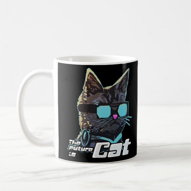 Caneca De Café O Futuro é Gato (Esquerda)