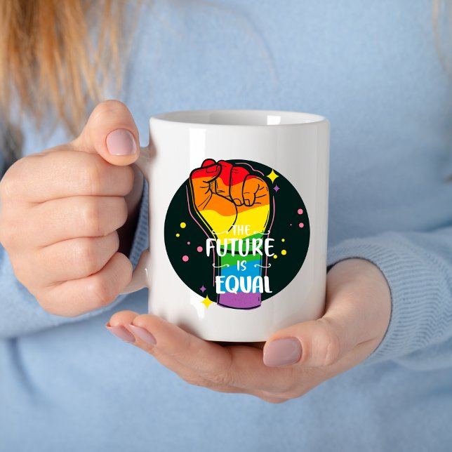 Caneca De Café O Futuro É Igual À Pressão (Criador carregado)
