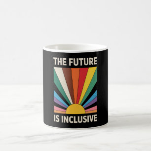 Caneca De Café O Futuro É Inclusivo LGBTQ Pride Ally Rainbow