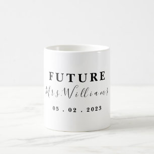 Caneca De Café O Futuro Personalizado, Sra. Wedding Gift Para Noi
