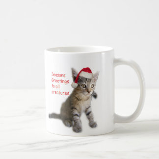 Caneca De Café O gatinho de Tracy, cumprimentos das estações