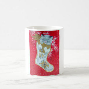 Caneca De Café O gatinho o mais doce do natal vintage