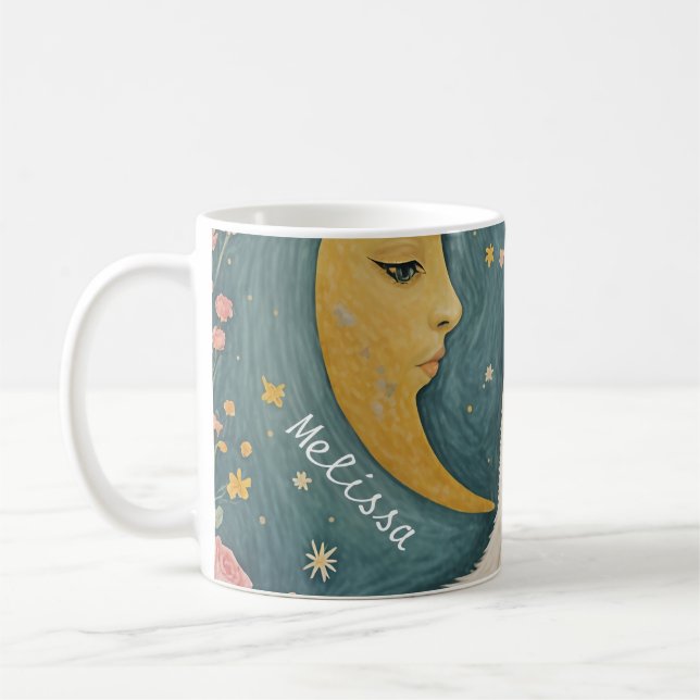 Caneca De Café O Gato Branco Encantador com Olhos Verdes (Esquerda)