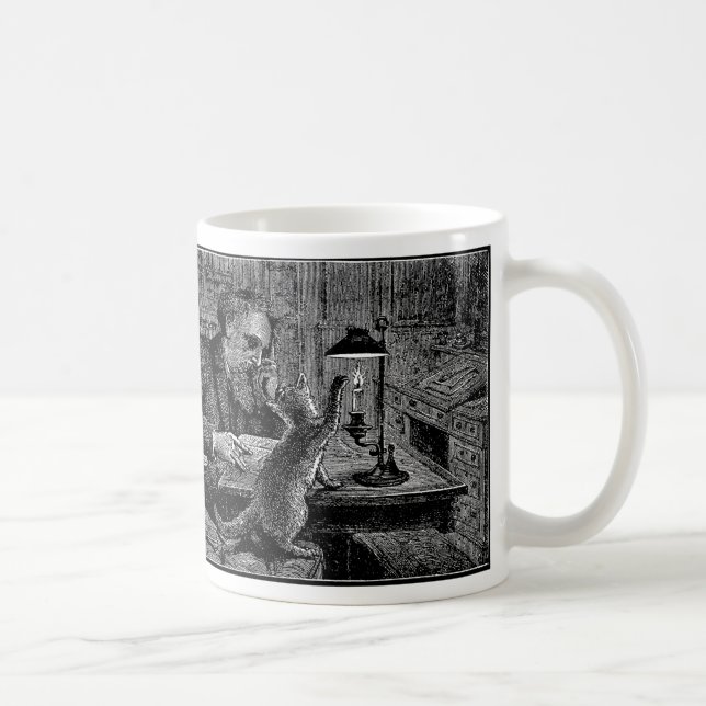 Caneca De Café O gato de Mark Twain Snuffs sua vela (Direita)
