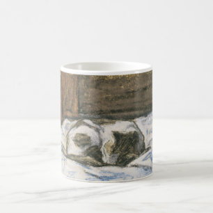 Caneca De Café O gato de Monet que dorme em uma cama