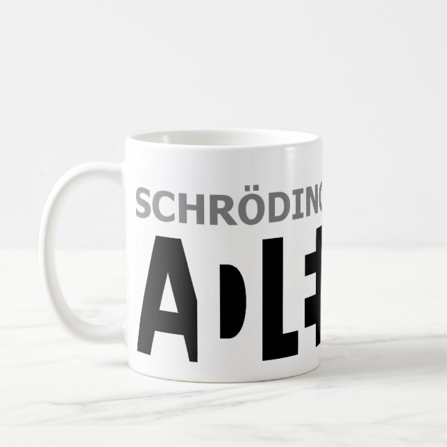 Caneca De Café O gato de Schrödinger é??? (Esquerda)