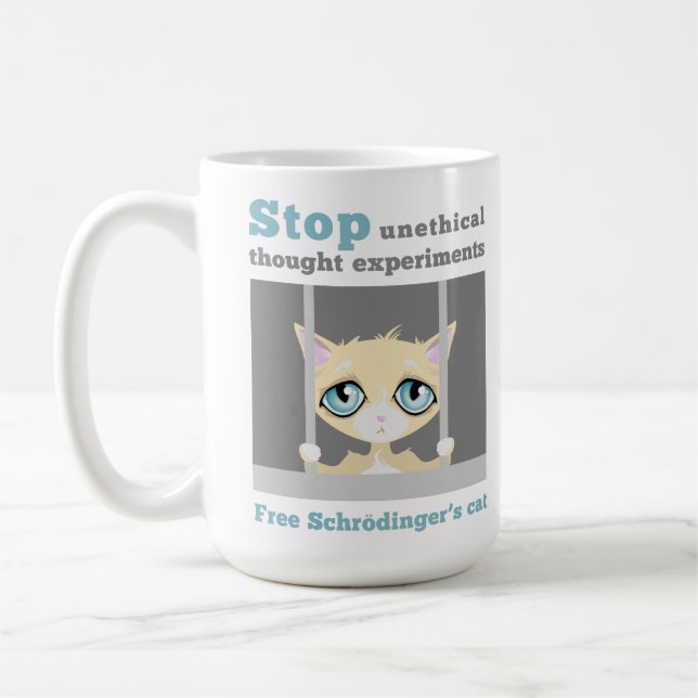 Caneca De Café O gato de Schrodinger livre (Esquerda)