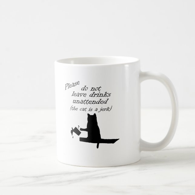 Caneca De Café O Gato é um Idiota (Direita)