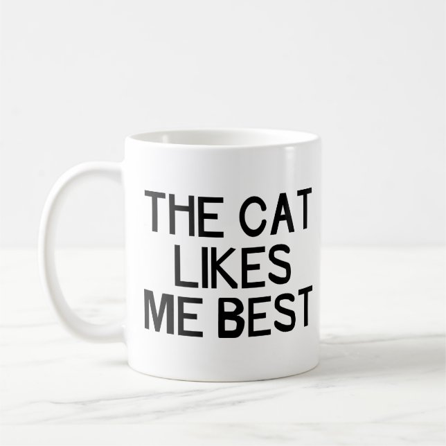 Caneca De Café O gato gosta de me (Esquerda)