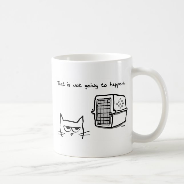 Caneca De Café O gato irritado não estará indo ao veterinário (Direita)