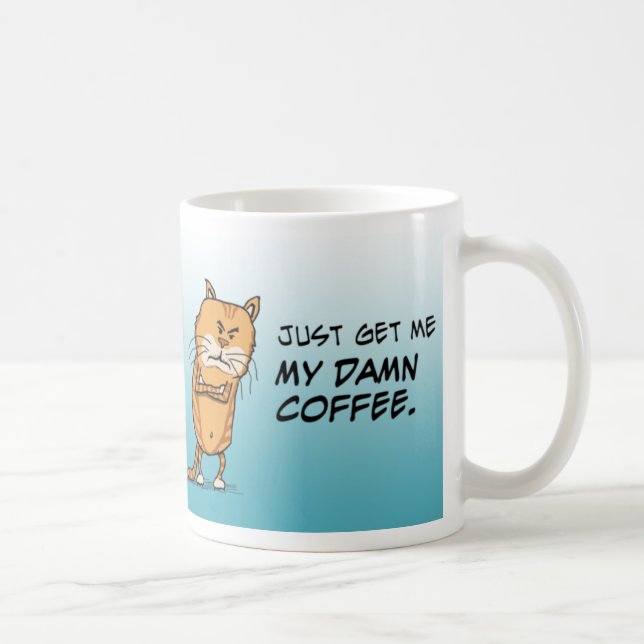 Caneca De Café O gato mal-humorado quer o café (Direita)