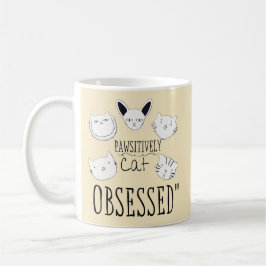 Caneca De Café O "Gato Pawsitivamente Obcecado"