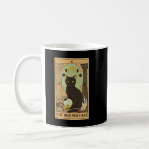 Caneca De Café O Gato Preto Preto Do Tarot Card Alto, M Místico