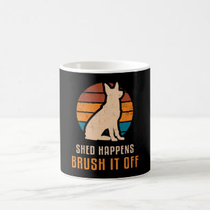 Caneca De Café O german shepherd Ocorre No Cachorro Vintage Engra