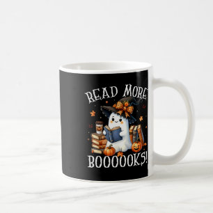 Caneca De Café O Ghost Lading Book Bonito Amantes Do Halloween Lê