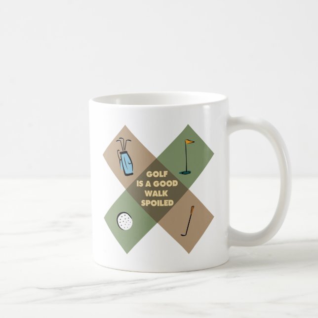 CANECA DE CAFÉ O GOLFE É UMA BOA CAMINHADA ESTRAGADA (Direita)