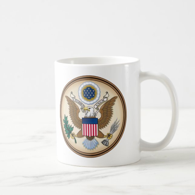 Caneca De Café O grande selo presidencial dos EUA (Direita)