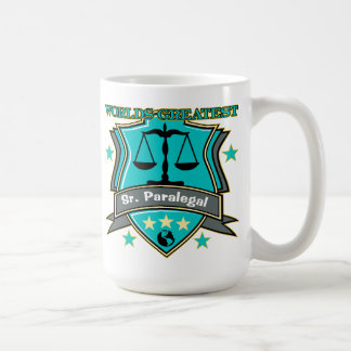 Caneca De Café O grande Sénior do mundo legal. Paralegal