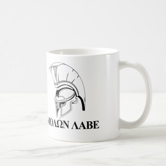 Caneca De Café O grego espartano vem obter-lhe Molon Labe (Direita)